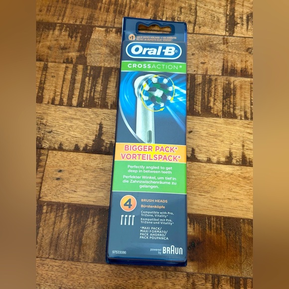 Oral-B Pro Cross Action Replacement Brush Heads - 4 Count - Picture 1 of 4